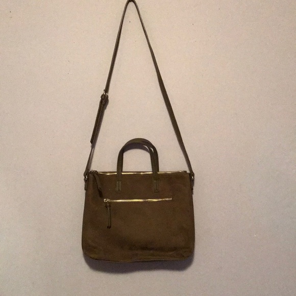 Old Navy Handbags - Olive Green Vegan Faux Suede Crossbody Purse